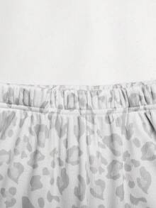 SHEIN 青少年女孩時尚休閒連帽外套與直筒長褲套裝 - 淺灰色 - 查看 8