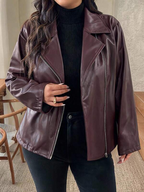 SHEIN Frenchy Veste de mode automne grande taille pour femme, style décontracté chic, veste de bureau et de travail, veste décontractée pour sorties quotidiennes automne/hiver, tenue pour brunch