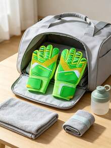 1 Pair Adult Soccer Goalkeeper Gloves With Finger Protection, Anti-Slip Wear Resistant Training Goalie Protective Gear - Green - View 6