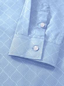 Manfinity Mode Stylish Casual Shirt, Featuring An Elegant Design Suitable For Formal Occasions. - Baby Blue - View 7