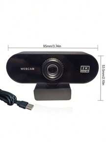 Teckwe 1 Piece HD Webcam Supports 1080P And 2K Resolution USB Plug And Play Built In Microphone Adjustable Clip Base Wide Angle Simple Solid Black Design For Video Conference Live Streaming Online Teaching Home Office Computer Peripheral Accessories - Multicolor - View 6