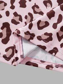 SHEIN 2pcs/Set Teen Short Sleeve & Long Pants Outfit, Pink Bow Ribbon, Suitable For Spring/Summer, Sports & Commute - Pink - View 5