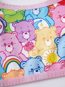 SHEIN X Care Bears 3pcs/Set Girls Big Tween Girl Camisole Ultra Short Underwear Bear Pattern 8-12Y Digital Print - Pink - View 6