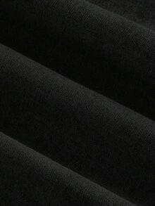 SHEIN MOD 女款性感法式百褶收腰細肩帶牛仔洋裝 - 黑色 - 查看 5