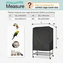 1pc Bird Cage Cover, Universal Pet Bird Cage Cover, Blackout Breathable Mosquito Net, Waterproof And Dustproof, Suitable For Bird Cages At Night, Also Suitable For Cats, Ferrets, Cockatoos, Parrots And Small Animals At Night. - Multicolor - View 4