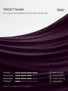 GLOWMODE Modal Make Moves 寬鬆運動大尺寸長袖T恤 日常休閒夏季壓縮上衣 - Bold Plum - 查看 6