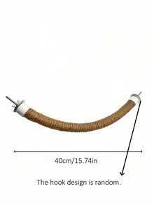 1PC Multifunctional Climbing Chewing Perch Stand Biting Toy Rustic Brown Bird Cage Accessories For Parrots Macaws Cockatiels Lovebirds Conures Hanging Swing Playground Equipment Exercise Promotes Beak Claw Activity - View 5