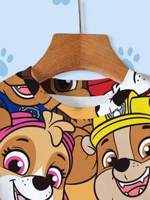 SHEIN | PAW Patrol Camiseta de manga corta con estampado de dibujos animados para niño - Blanco - Ver 3