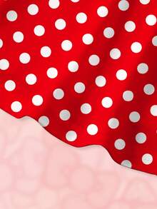 HELLO KITTY AND FRIENDS | SHEIN 年轻女孩夏季休闲日常通勤甜美可爱趣味卡通字母波点印花T恤裙 - 白色 - 查看 6
