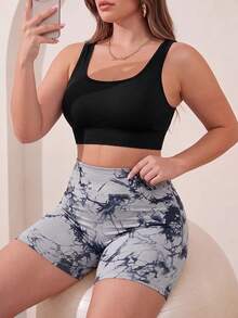 Velisys Velisys 2 Pieces Plus Size Women's Everyday Fitness Multi-Functional Sports Shorts Cycling Shorts - Multicolor - View 4