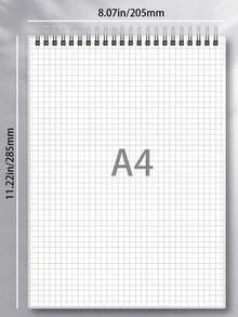 1 buah Buku Catatan Berpetak A5/B5/A4, Jilid Spiral, Sampul PP Keras, Pola Petak Minimalis, Alat Tulis Penting untuk Kembali ke Sekolah, Hadiah Pesta Halloween & Natal, Perlengkapan Sekolah - Putih - View 13
