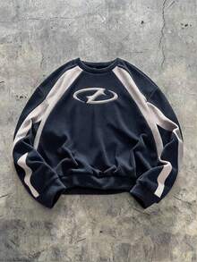 Athstrex Sweatshirt Pullover Lengan Panjang Rajut Abu-abu Longgar Kasual Ukuran Plus Pria - MultiWarna - View 1