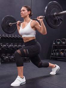 Solea Cove Solea Cove Mesh Patchwork Yoga Leggings With Pockets - Black - View 5