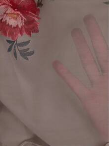 EMERY ROSE 女款度假風花卉圖案拼接荷葉邊時尚優雅襯衫，適合早午餐與度假，棕色花卉秋季款 - 深灰色 - 查看 6