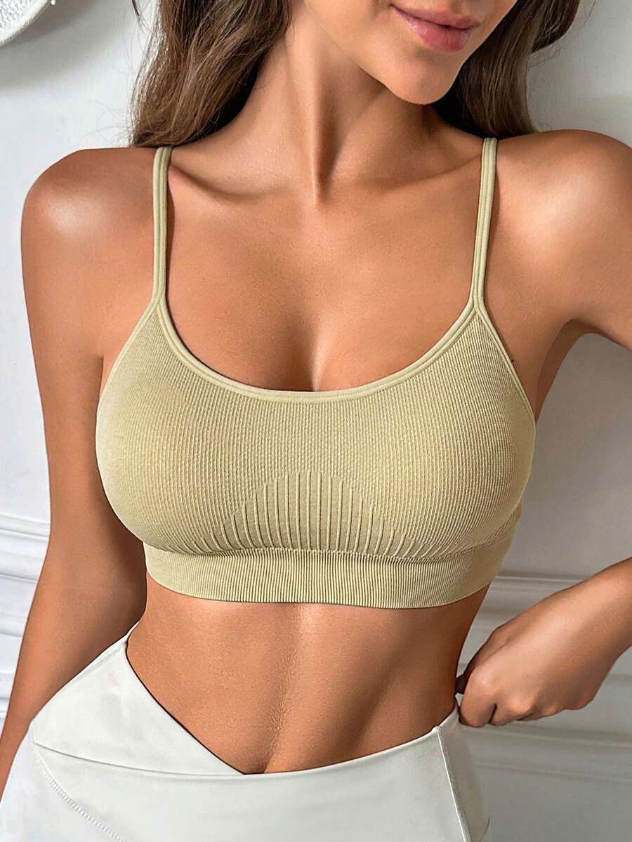 DAZY Women's Seamless Bra, Slight Push-Up, Wireless Bra, Women's Lingerie - Green - View 1