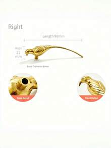Cirelle 1 Tay nắm cửa tủ quần áo hình chim ác là vàng sáng tạo, màu kim loại cổ điển, thích hợp cho tủ rượu và ngăn kéo tủ giày. Phù hợp cho nhà ở, khách sạn, cửa hàng, quán bar, phòng hội nghị, văn phòng và phòng học. Cũng lý tưởng làm đạo cụ chụp ảnh, quà tặng tân gia, đồ trang trí nhà cửa sáng tạo và phụ kiện cải tạo nhà cửa. - Nhiều màu - Xem 13