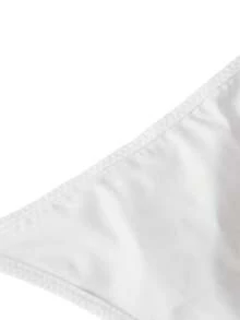 Ocili 5条/包 女士性感金属链条装饰纯色低腰丁字裤 - 彩色 - 查看 9