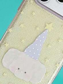 ShellaStory Cute Star Hat Animal Compatible With Apple 17pro Phone Case Phone16 Ins Style 14 Soft Case 15 Girl, Creative, Geometric, Card Style, Fresh, Niche, Soft Girl, Ins Style - Yellow - View 3