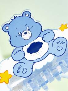 SHEIN X Care Bears 時尚可愛卡通髮夾，適合女孩與女士，居家、沐浴、美容護理、美髮造型完美適用 - 藍色 - 查看 2