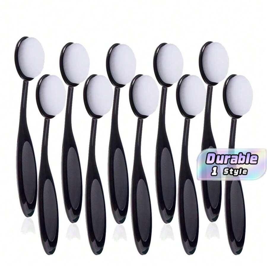 10 Pack Multi-Functional Ink Blending Brushes, Precision Flat Tip Brushes For Artists, DIY Crafts And Card Making Projects - Black - View 1