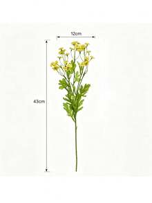 Cirelle 1pc/3pcs Artificial Yellow Daisy Flower Stem, Fake Wildflower Spray, Faux Silk Chamomile Branch For Vase Fillers, Wedding Arrangements & Home Table Floral Decor - Multicolor - View 3