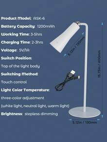 LED Eye‑Protection Desk Lamp With Rotatable Lamp Head, Soft Non‑Glare Table Light For Study Reading Bedroom Desktop Home Decoration, Back‑To‑School Essential Desk Lamp - desktop - View 6
