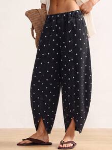 Bohemela Celana Jeans Halloween Prancis Wanita, Pakaian Kembali ke Sekolah Musim Gugur, Celana Jeans Kasual, Celana Petani, Pakaian Konser Country, Celana Jeans Polkadot, Celana Jeans Hitam, Celana Jeans Rodeo - Hitam - View 4