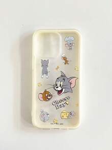 TOM & JERRY X SHEIN A Stylish, High-End Printed Pattern Protective Phone Case Design, Perfect For IPhone – A Cute, Fashionable, And Sophisticated Phone Case. - Multicolor - View 4