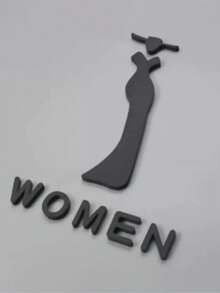 1pc Acrylic Toilet Sign With 3D Male & Female Symbols, Office & Public Restroom Indication Plaque Best Gifts Birthday Graduation - multicolor - View 8