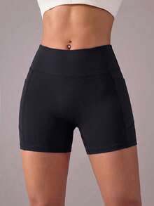 Velisys Velisys New Summer Women's High Waist Tight Fit Yoga Shorts, Wide Waistband Design With Invisible Side Pockets, 3 Pieces Set, Suitable For Fitness, Running And Daily Wear - Multicolor - View 8