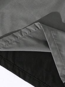 SHEIN 兒童青少年男孩半拉鍊連帽外套與慢跑長褲2件套，休閒運動風，適合秋冬、聖誕節、感恩節 - 黑色 - 查看 6