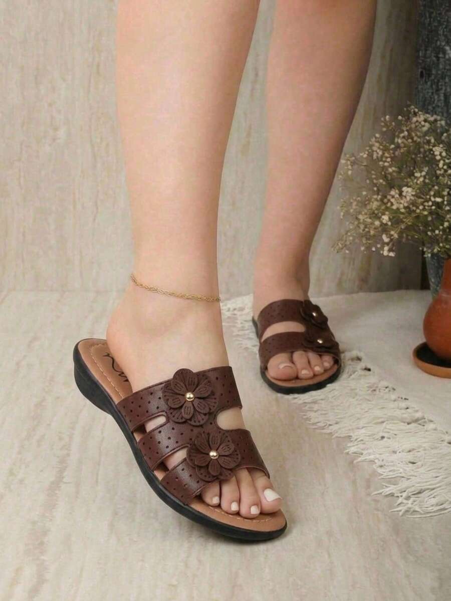 Women Platforms & Wedge Sandals - Dark Brown - View 1