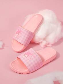 HELLO KITTY AND FRIENDS | SHEIN Ladies Slippers Girly Style, Cute Cartoon Slippers - Tender pink - View 2