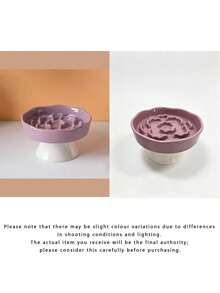 Ceramic Slow Feeder Bowl, Elevated Cat Bowl For Neck Protection, Anti-Tipping, Pet Food Bowl - multicolor - View 8