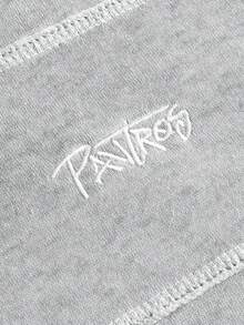 Manfinity Roghcode Men's Letter Embroidery Pattern Hoodie And Sweatpants Casual Daily Outfit - Grey - View 2