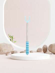 Telescopic Clothes Fork, Stainless Steel Extendable Garment Hanging Pole, U-Shape Non-Slip Clothesline Prop Rod With Sponge Grip, Portable High Reach Laundry Stick For Balcony & Closet - multicolor - View 19