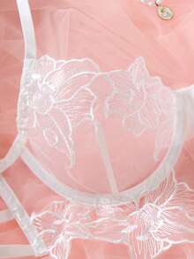 SHEIN Esselle 2件組女款裸色性感內衣套裝 - 白色 - 查看 4