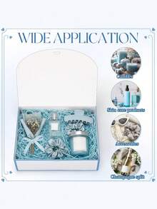 10 Pcs Blue Ribbon Wedding Gift Boxes Reusable Paper With Lids For Bridal Shower Birthday Proposal Favor Must Have Packaging Supply - Light Blue - View 3