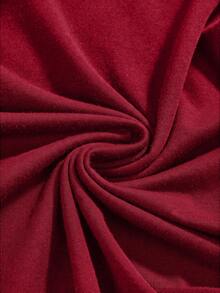 ROMWE Dark Gothic Red Heart Embroidered Pattern Women's Short Dress - Burgundy - View 4