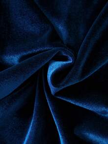 SHEIN Royal Blue Lapel Cardigan Velvet Pajamas For Teen Boys, Simple Solid Color Pocket Loose Drape Autumn/Winter Home Wear 2 Pieces Set - Navy Blue - View 8