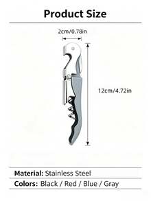 Multifunctional Seahorse Wine Opener, Portable Stainless Steel Corkscrew For Wine & Beer, Multiple Colors - Wine bottle opener - View 2