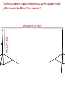 1 Set Adjustable Photography Backdrop Stand Kit, 2 Tripods With Crossbar & 4 Clips, Multiple Size Options, Heavy‑Duty Background Support For Photo Studio, Party, Banquet, Wedding, Holiday & Indoor‑Outdoor Event Decor Supplies - View 4