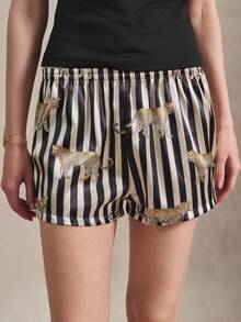 EverLounge Women's Striped Animal Print Comfortable Safety Shorts - Multicolor - View 3
