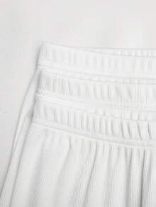 SHEIN 3PCS Tween Girls Leggings - White - View 4