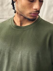 Norleigh Camiseta de manga corta holgada casual con cuello redondo y degradado para hombre, de algodón, para vacaciones - Verde - Ver 7
