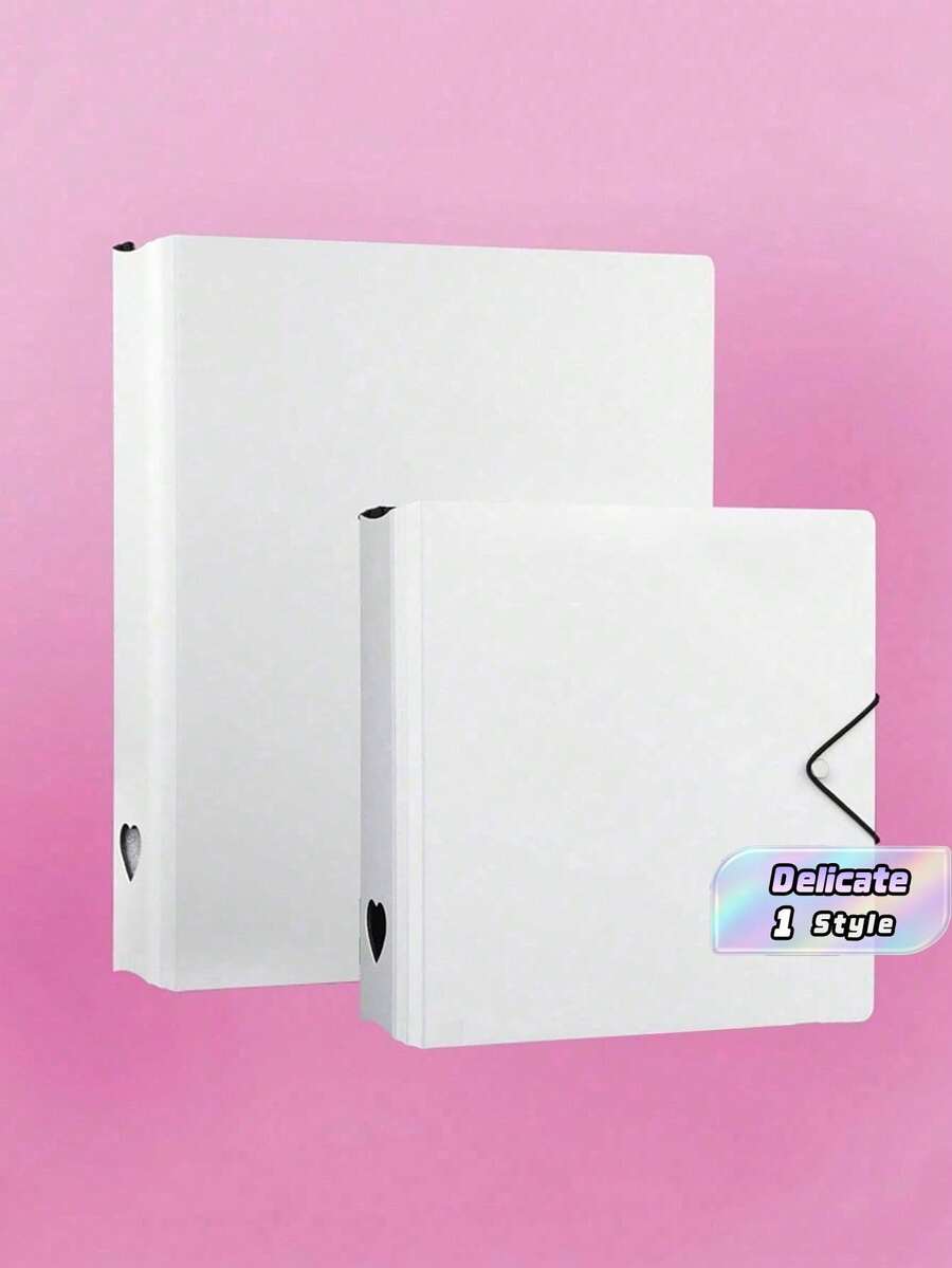 1pc 3 Inch 9-Grid Mini Photo Album With 25 Inner Pages, Portable Photo Storage Book, Cute Back To School Stationery & School Supplies - White - View 1