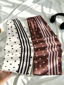 SHEIN 女童與媽媽母女套裝休閒百搭通勤日常復古美式運動風豹紋 - 彩色 - 查看 1
