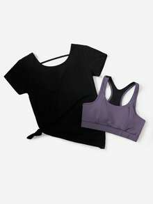 Velisys Velisys 3pcs Softness & Lightweight Sports Set Workout Women Set - Multicolor - View 6