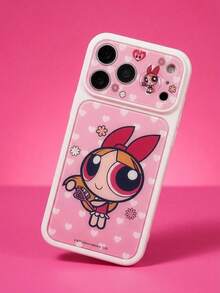 THE POWERPUFF GIRLS X SHEIN 時尚高端印花圖案保護手機殼設計，完美適配 ，可愛時尚且精緻 - 彩色 - 查看 1