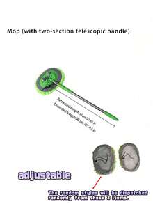 3-Section Telescopic Car Wash Mop, New Style Dual Wet & Dry Flat Cleaning Mop - A - View 12